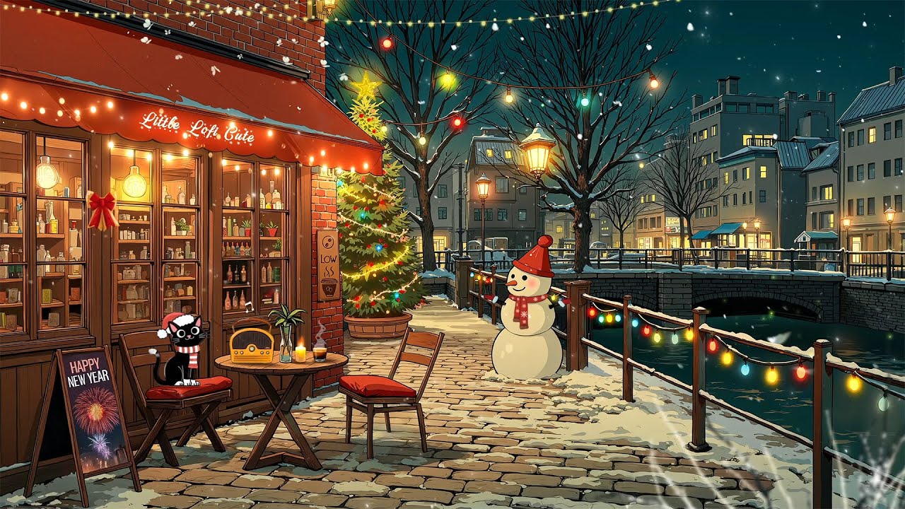 Happy New Year 2026 🎉 Cozy Cafe Riverside & Chill Lofi Music for the Countdown 🎇 Lofi Hip Hop