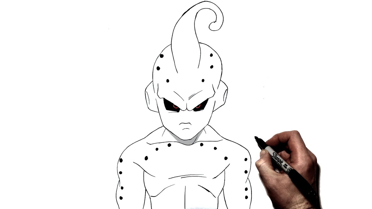 How To Draw Kid Buu | Step By Step | Dragonball