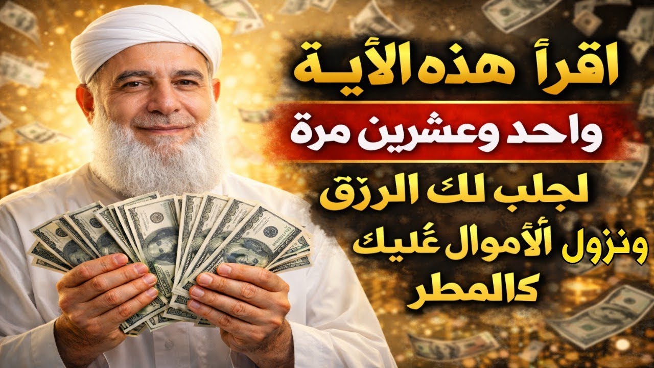 آية واحدة فقط رددها 21 مرة يصلك مبلغ مالي كبير وستصبح أغنى الناس 