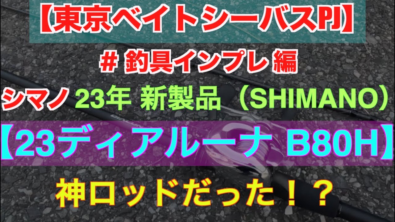 23ディアルーナB80H試投！予想以上の神ロッド！？★シマノ【新製品ベイトシーバスロッド】ビッグベイト、コノシロパターン対応の23DIALUNA【東京ベイトシーバスPJ 新製品インプレ編 2023】