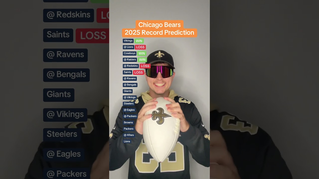 Chicago Bears 2025 Record Prediction.
