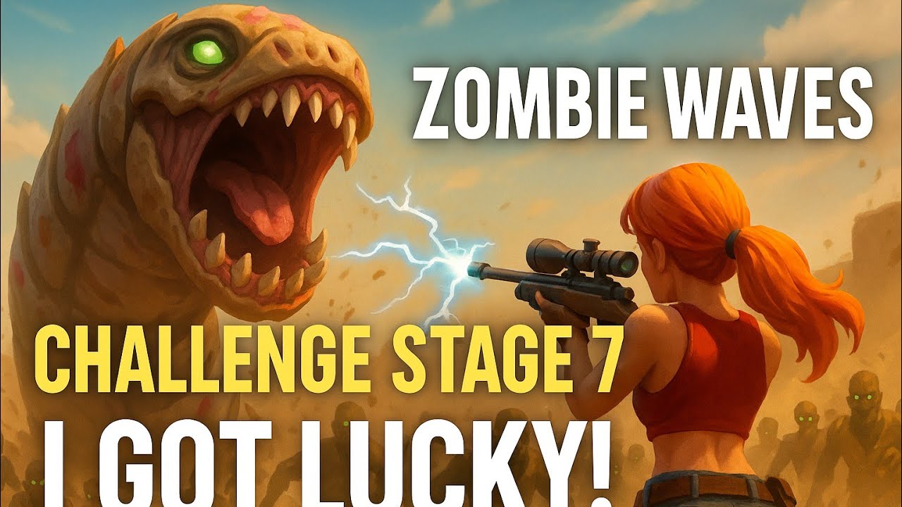 Zombie Waves - Challenge Stage 7 | Sniper Rifle Gameplay (I Got Lucky!) 🎯