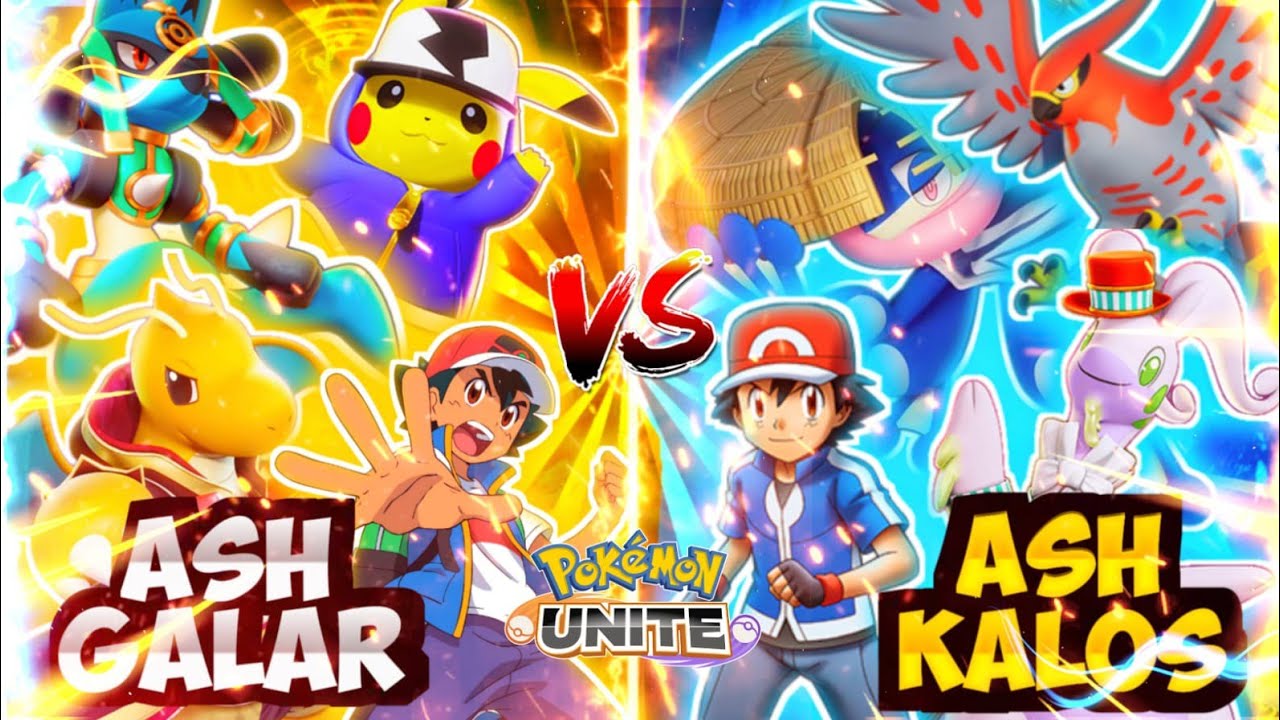 Ash Kalos Team Vs Ash Galar Team In Pokemon Unite|Pokemon Unite Hindi Gameplay|Pokemon Unite|