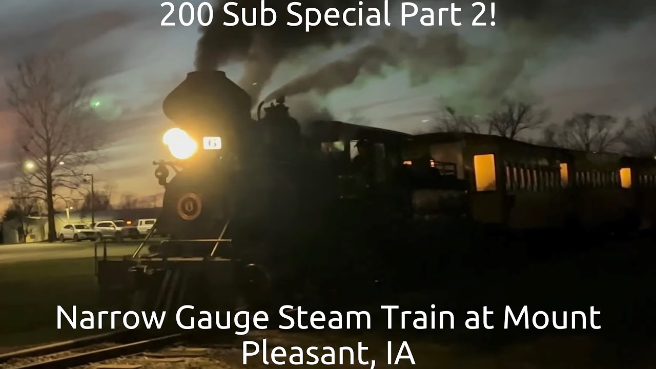 (200 Sub Special) Narrow Gauge Steam Train at Mount Pleasant, Iowa (Part 2)