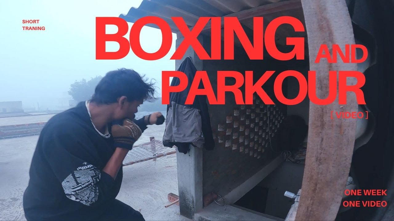 “1 Minute Training | Boxing Combo & Parkour Jump Practice”