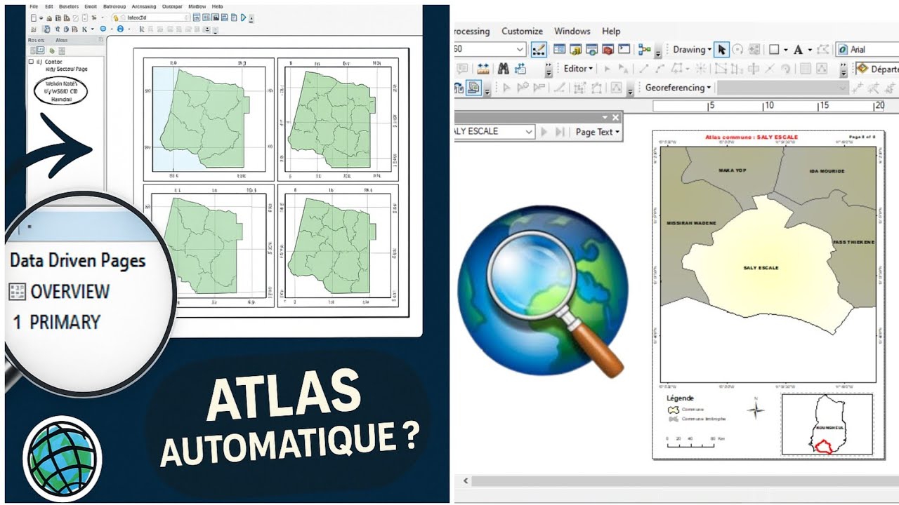 🔴 ArcGis : Réaliser un Atlas Automatisé et Dynamique dans ArcMap – Pas à Pas