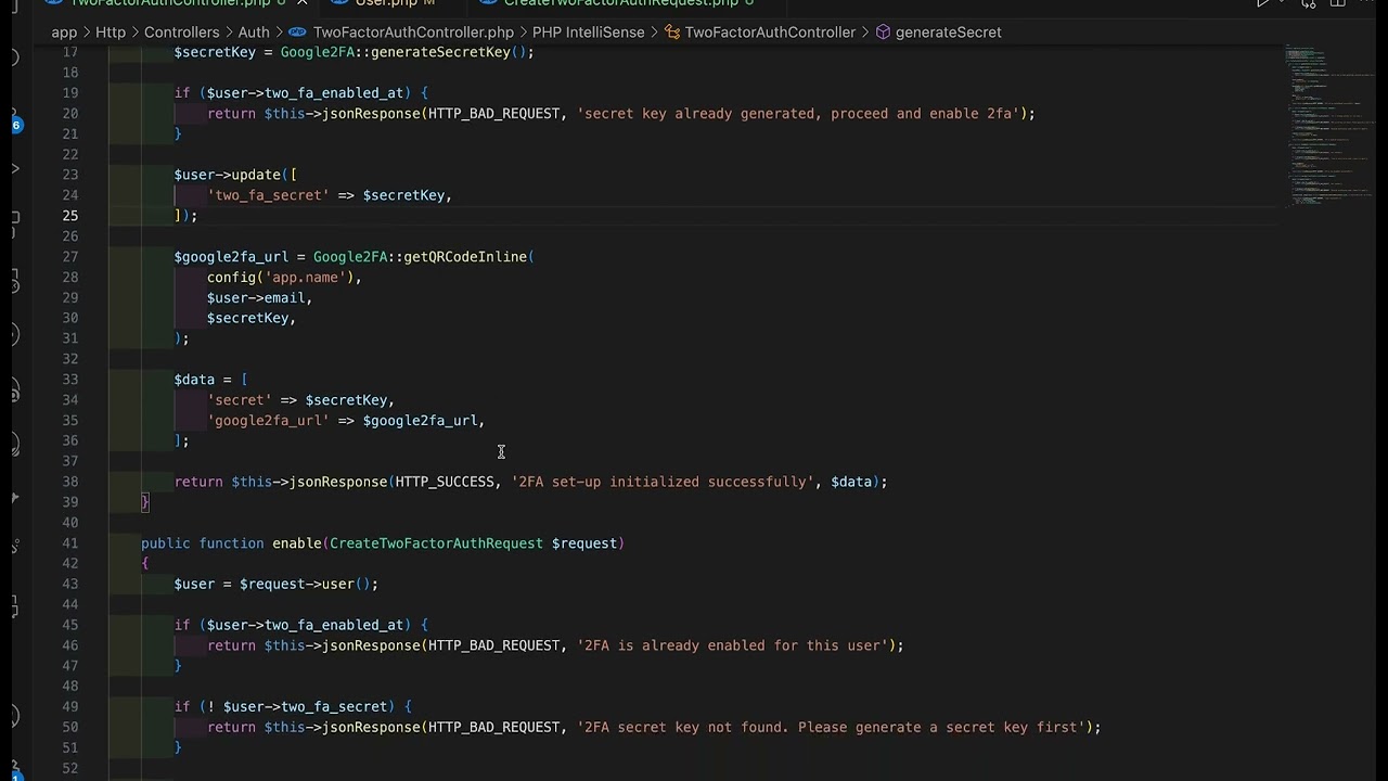 Implementing Two-Factor Authentication (2FA) in Laravel API: Secure Your App with Google Auth