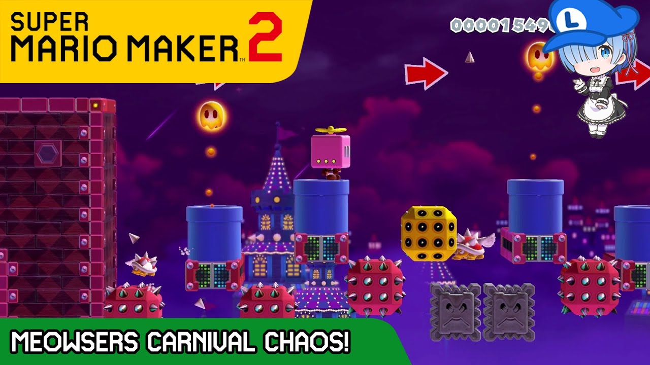 Meowsers Carnival Chaos! by AlexToxic - UNCLEARED LEVELS in Mario Maker 2