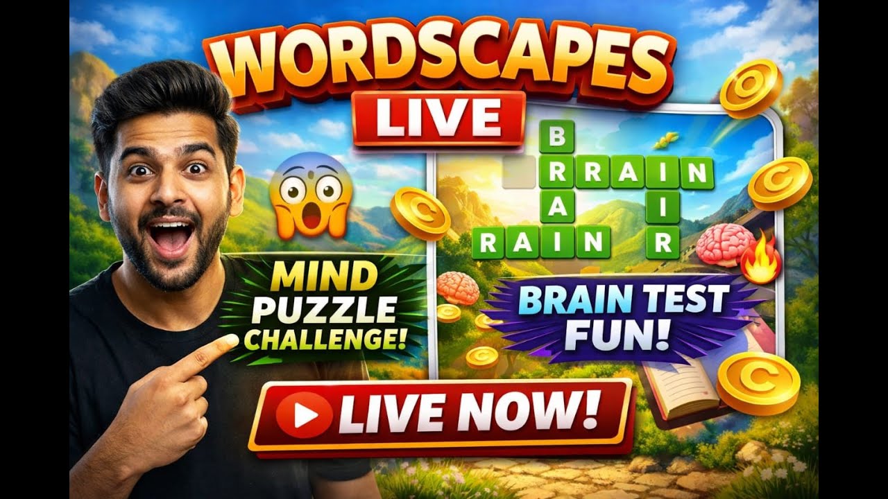 🧩 Wordscapes LIVE 🔥 | Aaj Mind Puzzle Challenge 😱 | Brain Test Gameplay | Vertical Live