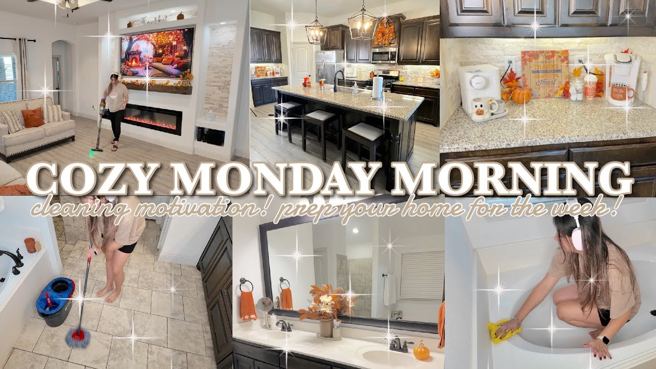 🍂MONDAY MORNING CLEAN WITH ME | HOME RESET | MORNING CLEANING MOTIVATION | WEEKLY HOME RESET