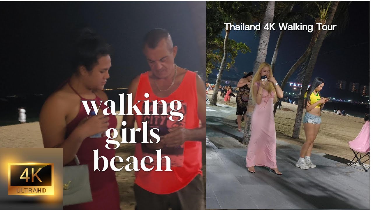 4K Pattaya's Walking Street * Beach Road