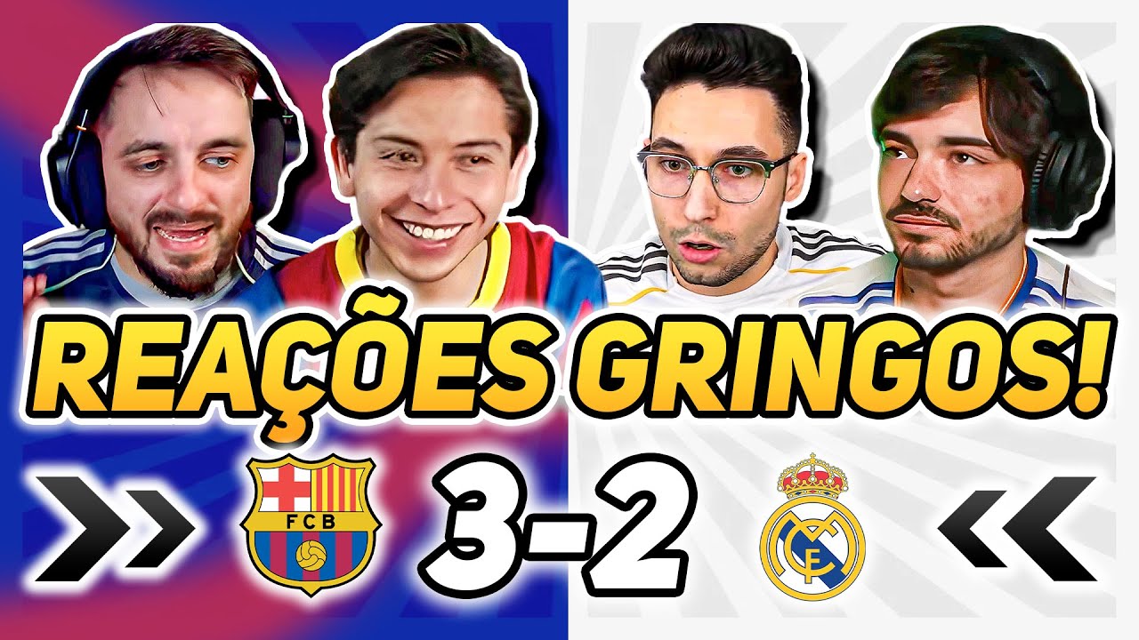 REAÇÕES dos GRINGOS - BARCELONA 3x2 REAL MADRID - SUPERCOPA da ESPANHA - BARCELONA CAMPEÃO!