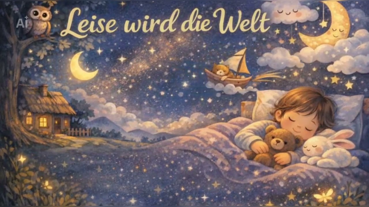 🌙 Einschlaflied für Kinder – Leise wird die Welt ✨ | Gute Nacht Lied