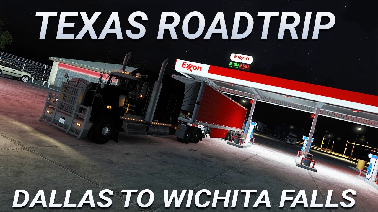 ​🚛 TEXAS TOUR #1: DALLAS TO WICHITA FALLS! | Kenworth W900 Heavy Haul | ATS