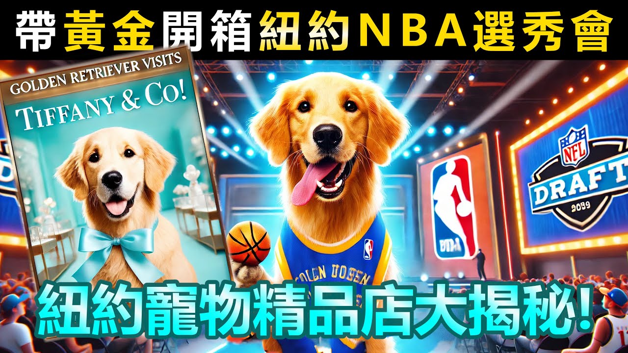 毛孩子的VIP之旅【黃金獵犬亮相NBA選秀會🏀】紐約寵物精品大開箱🛍️ |  美國VLOG EP-8 【Travelling with Golden Retriever in NYC】