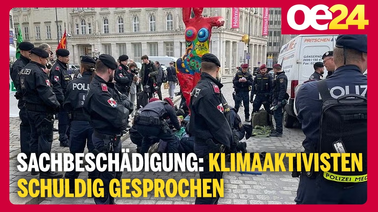 Klimaaktivisten wegen Sachbesch&auml;digung schuldig gesprochen