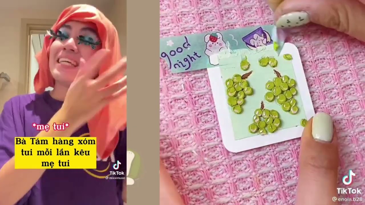 Tổng hợp những video vừa kể chuyện vừa ăn, sửa đồ makeup, tô tranh sáp màu,......[cre@mixximuse]