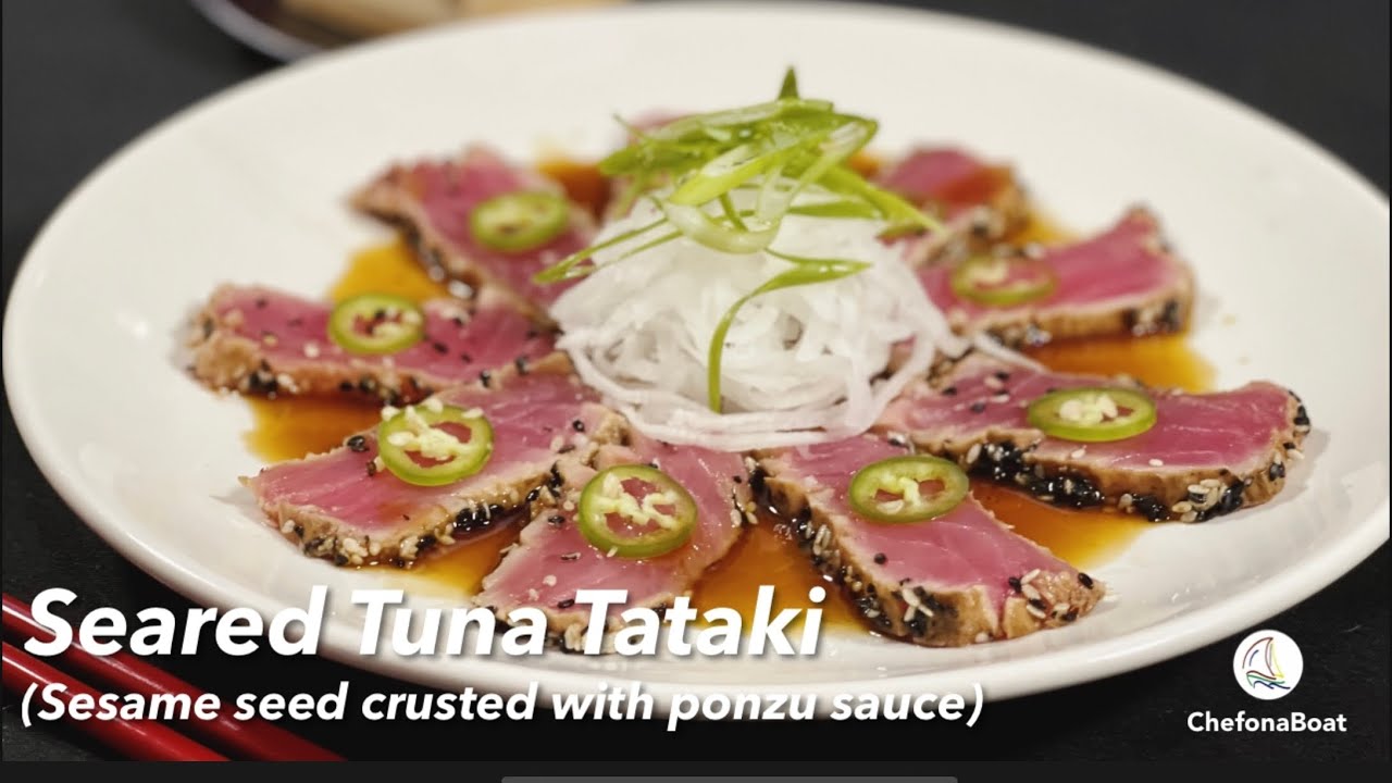 Seared Tuna Tataki - with Sesame Seeds & Ponzu Sauce