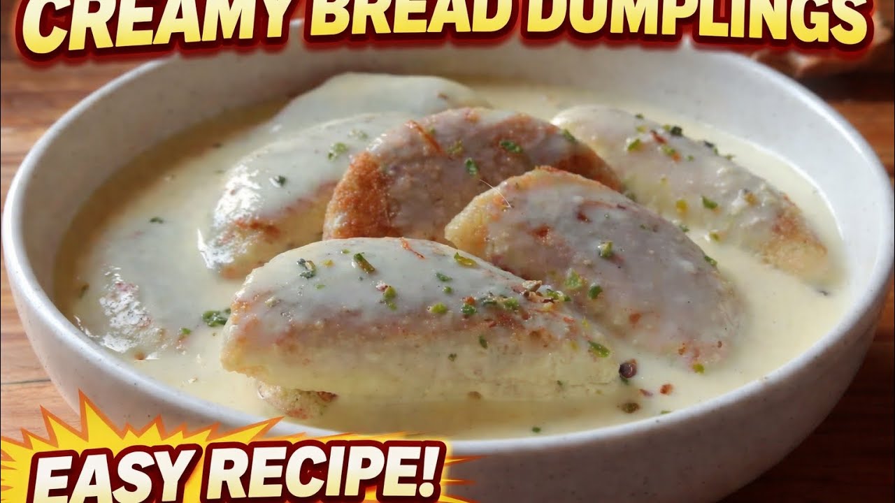 Bread + Milk = WOW 🤯 Creamy Bread Dumplings | Easy & Tasty Recipe