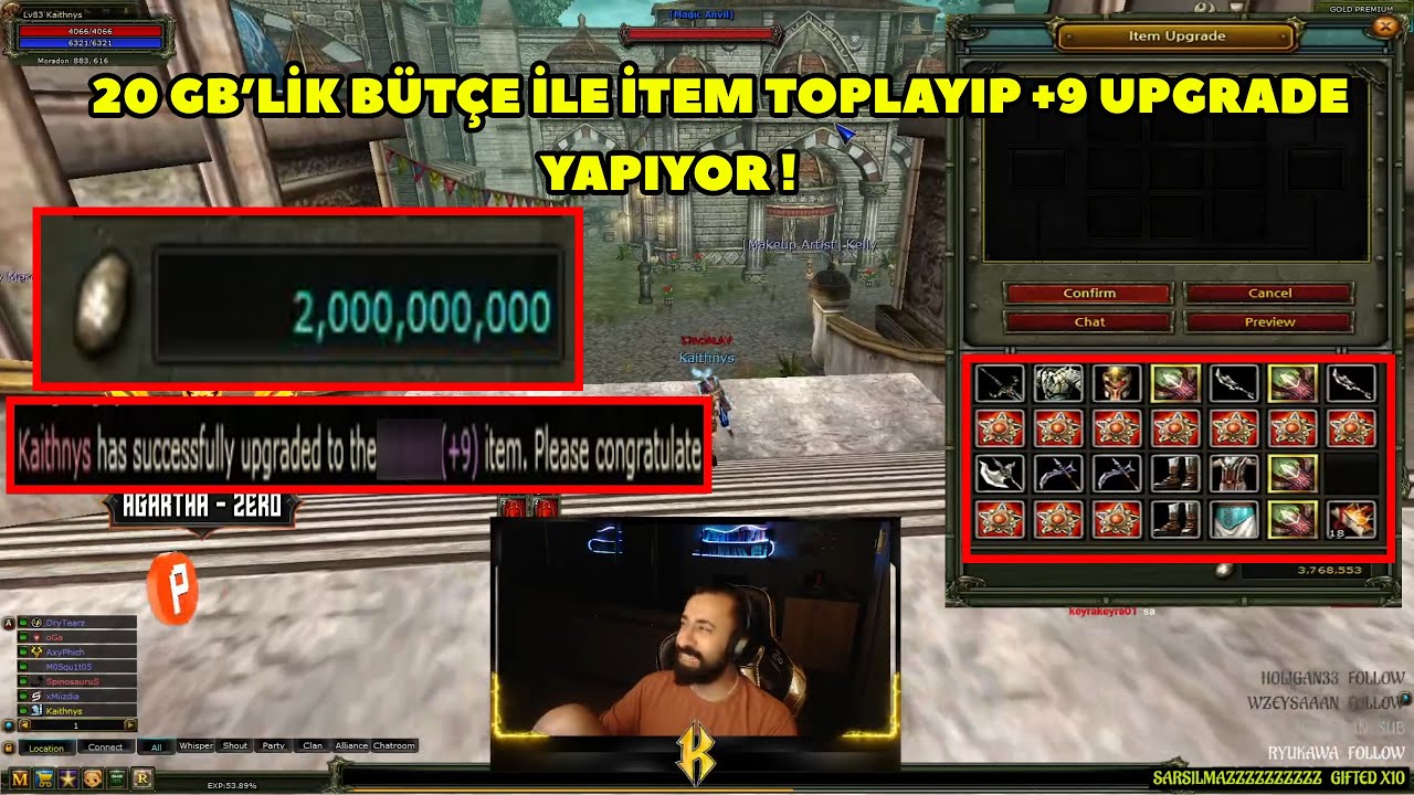 Kaithnys - (Agartha) Serverinde 20 GB ile Pazardan Topladığı İtemlerle +9 Upgrade  ! Knight Online