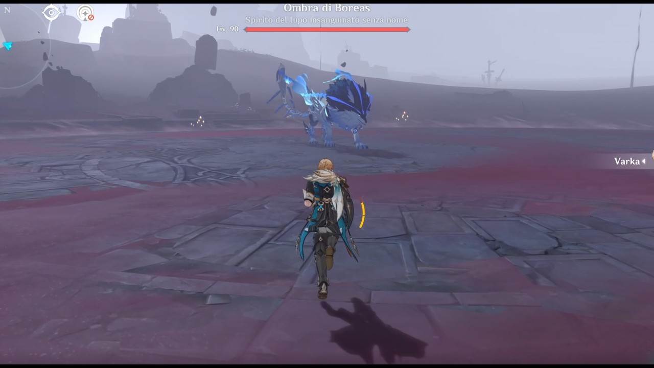 Sconfitta del'ombra del lupo di Boreas (skin arma x Varka). Video completo NO velocizzato