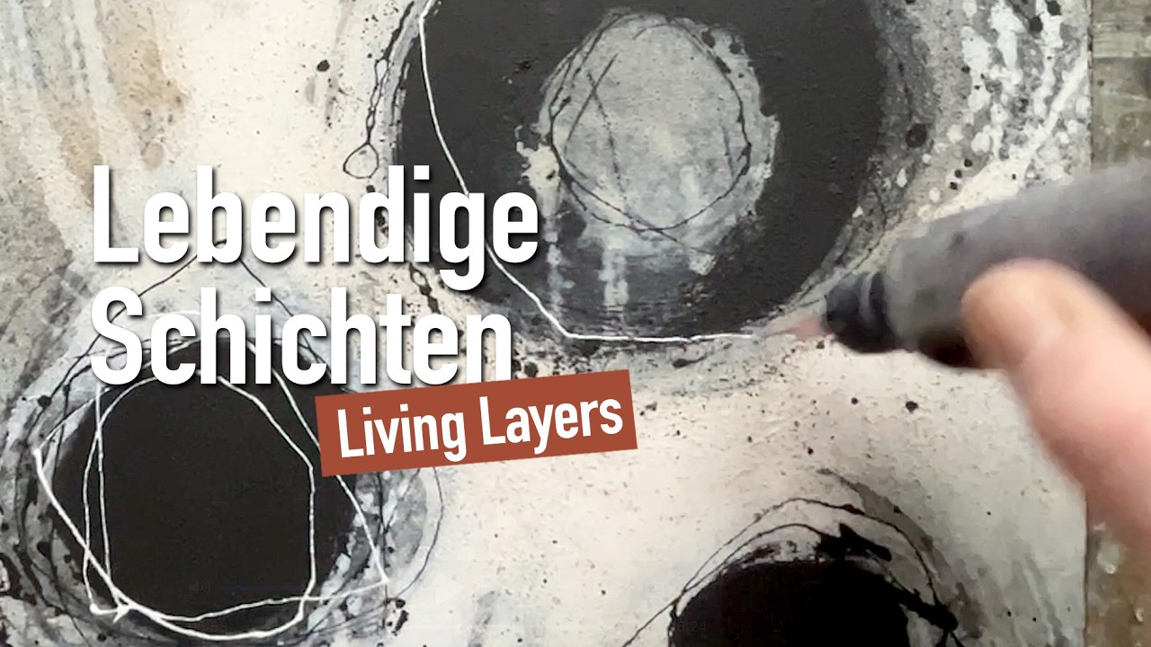 Abstrakte & moderne Kunst mit Acryl, Mixed Media und Kaffee | Einfache Kunst Technik mit Wow-Effekt!