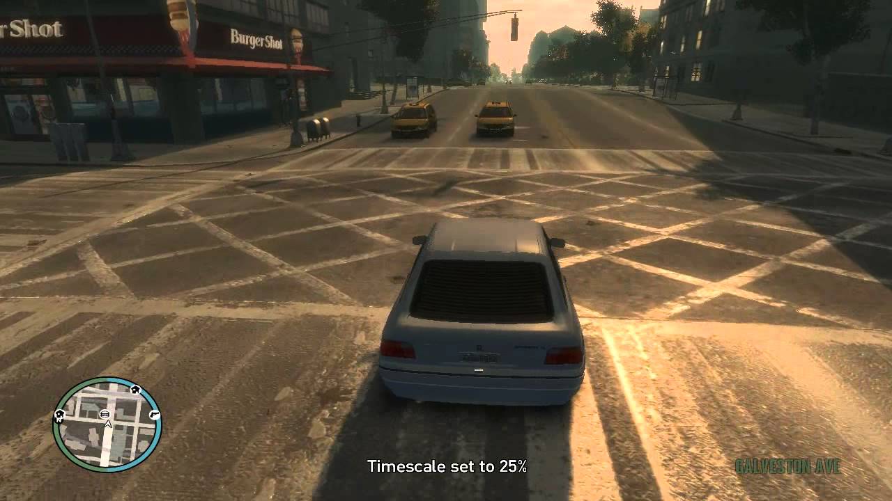GTA IV - Ford Escort smash in slow motion