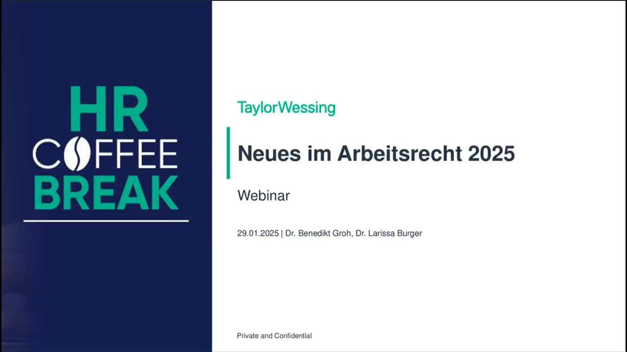 Neues im Arbeitsrecht 2025 | HR Coffee Break #1