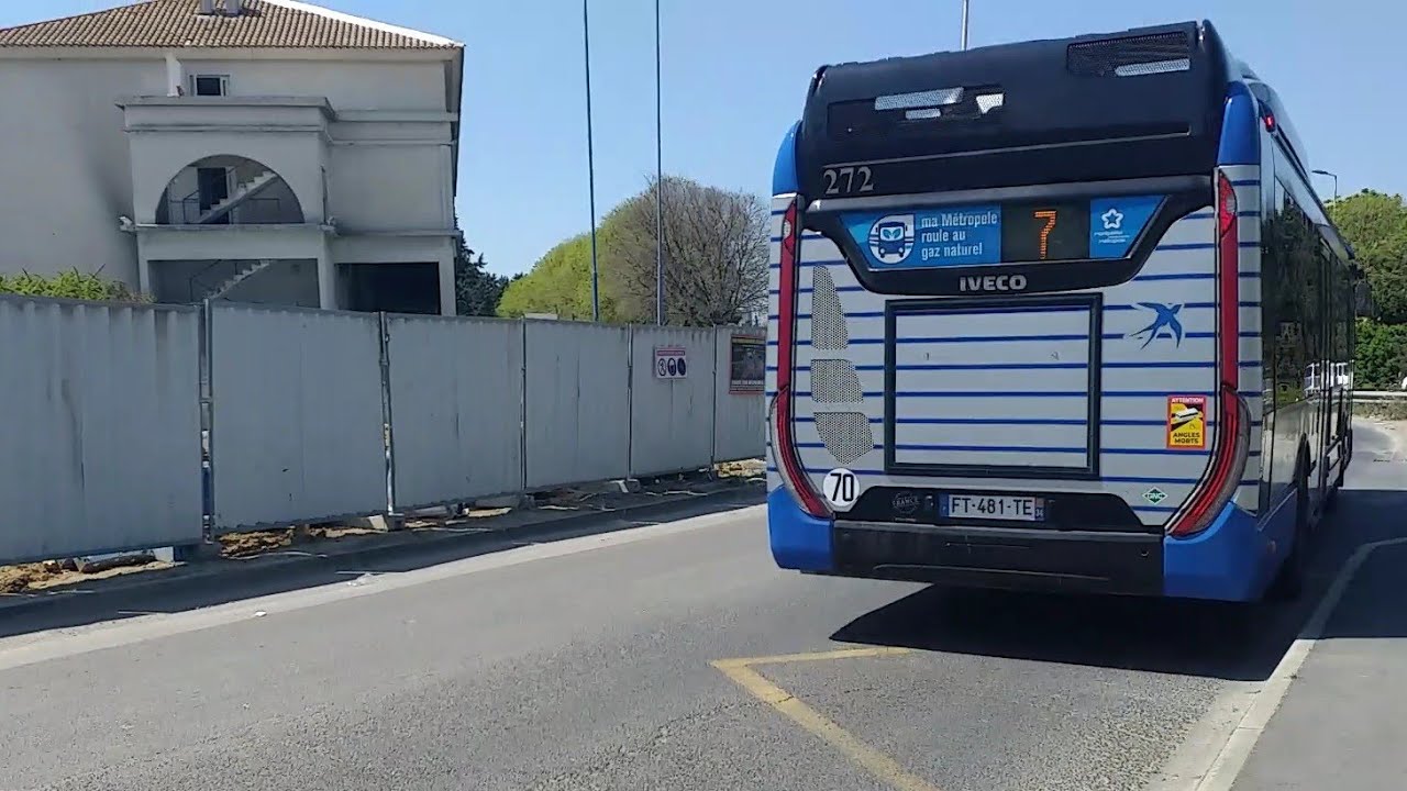 BUS TaM [Iveco Urbanway 12 n°272] Ligne 7 - La Martelle