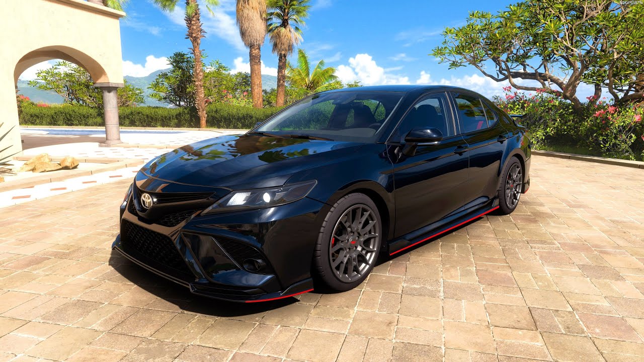 Forza Horizon 5 . Toyota Camry TRD 2023 . Car Show Speed Jump Crash Test Drive .