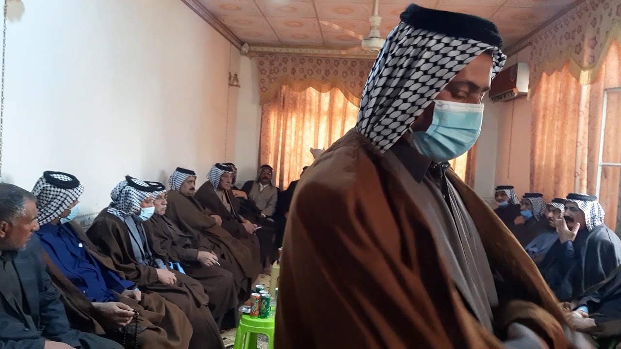 مشيه الحميدات الى عشيرة الحجام ال تومان وبحضور الشيخ جبار ال حمود وشيخ ال تومان احمدعبد الامير عباده