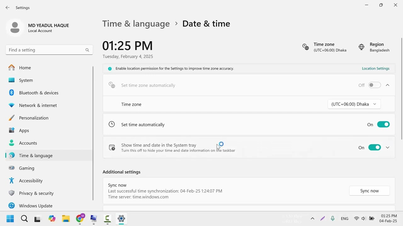 How to Show Second on the Windows 11 Taskbar Clock