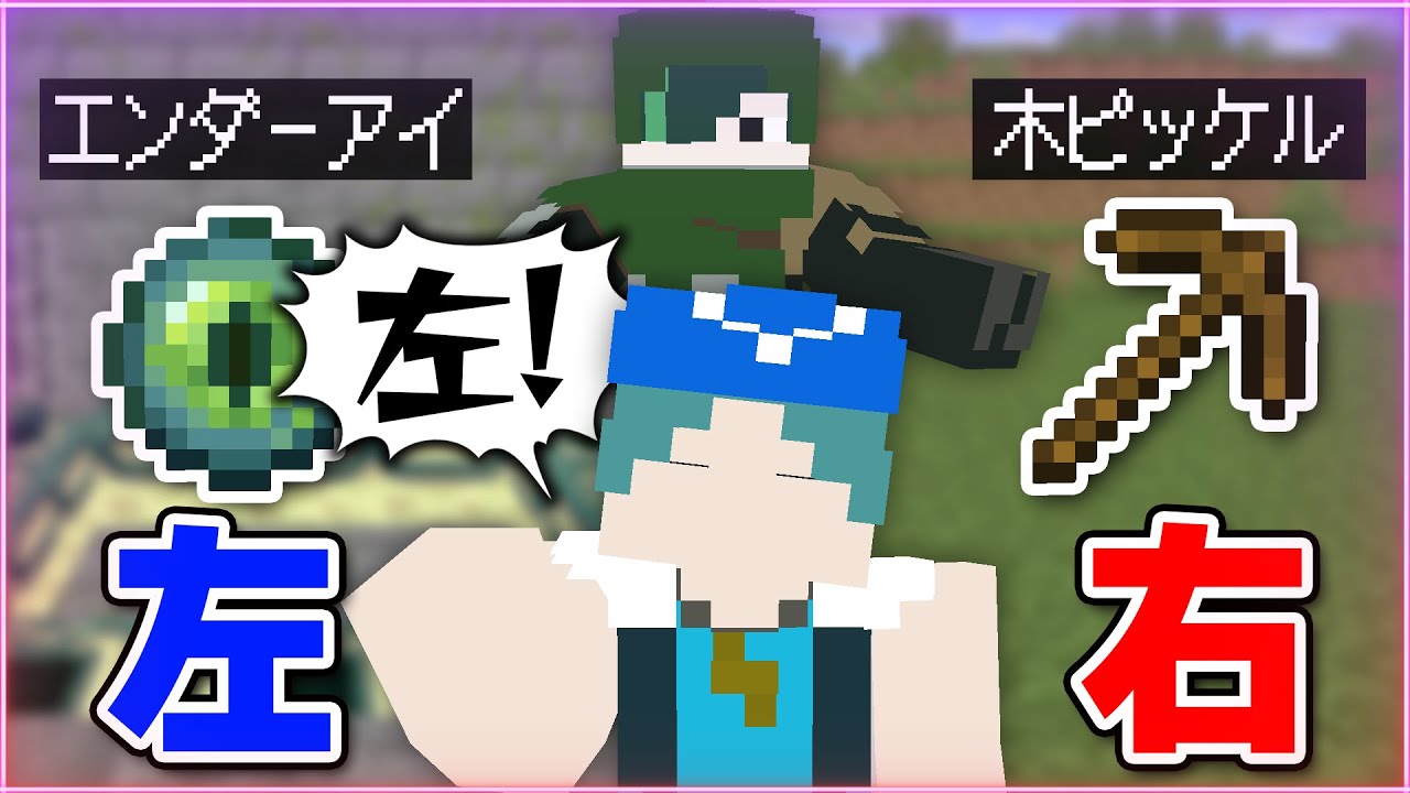 右左どっち！？選んだアイテムでエンドラ討伐した結果ｗｗｗ【マインクラフト😜】【マイクラ実況】