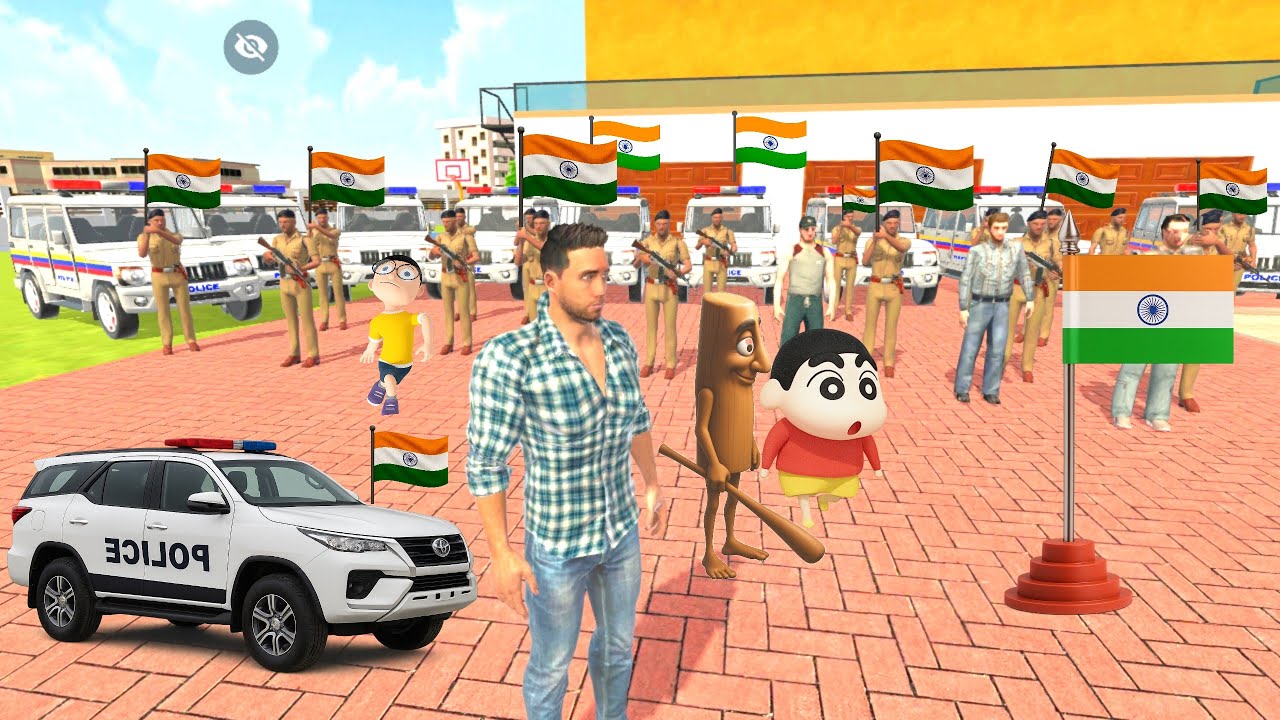 Franklin Shinchan and Tung Tung Sahur Celebrate Independence Day🇮🇳🥳 Indian Theft Auto  Simulator