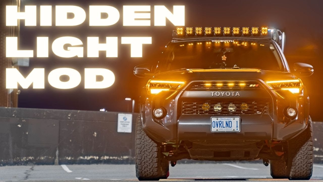 Установка подсветки решетки радиатора Stealth для Toyota 4Runner 5-го поколения