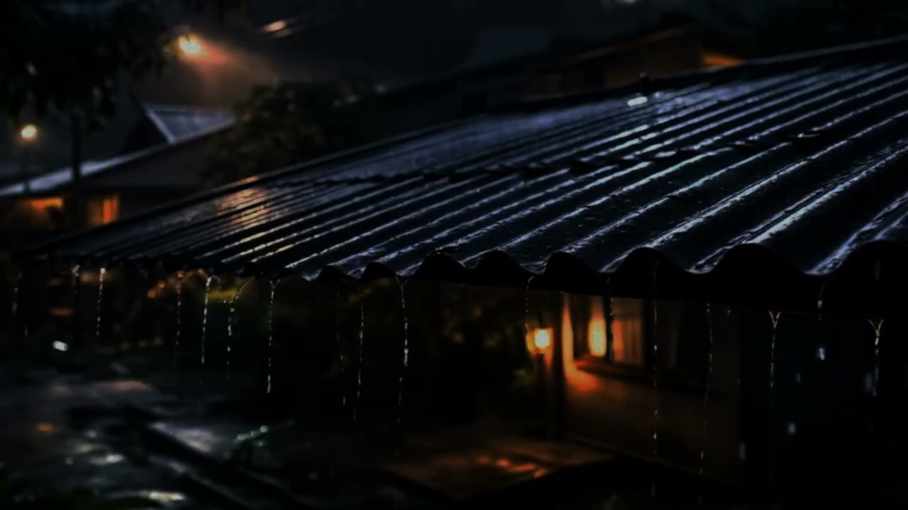 Tin Roof Rain for Sleeping | 8 Hours Rain Sounds (No Thunder)