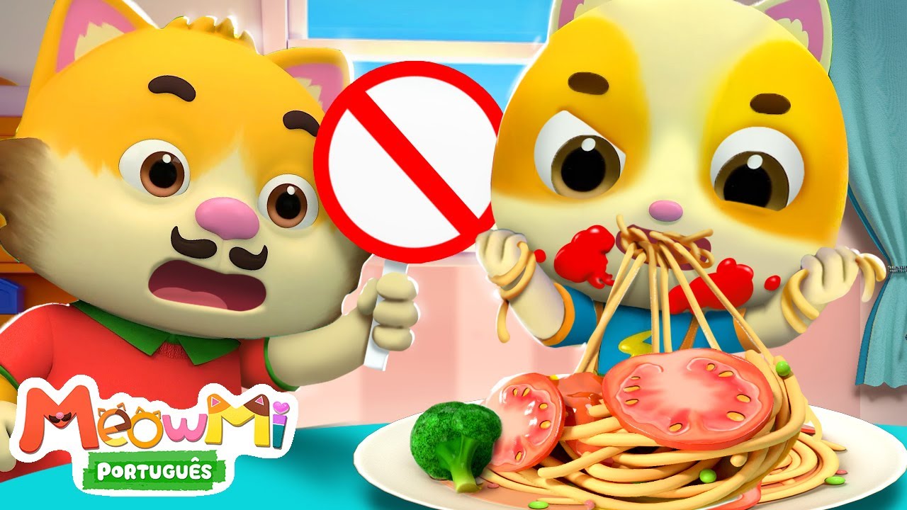 🐱 Show da Família Gato - Boas Maneiras ao Comer 🍴 🥄