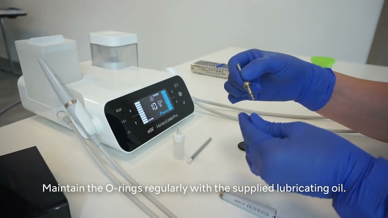 Video Tutorial Varios Combi- Cleaning the air polishing handpiece