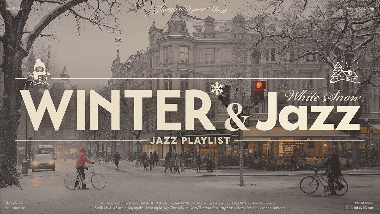 𝗣𝗹𝗮𝘆𝗹𝗶𝘀𝘁 | On the Snowy Streets of Paris..🤍 Romantic Winter Jazz Like a Movie Scene❄️ | #NoAImusic