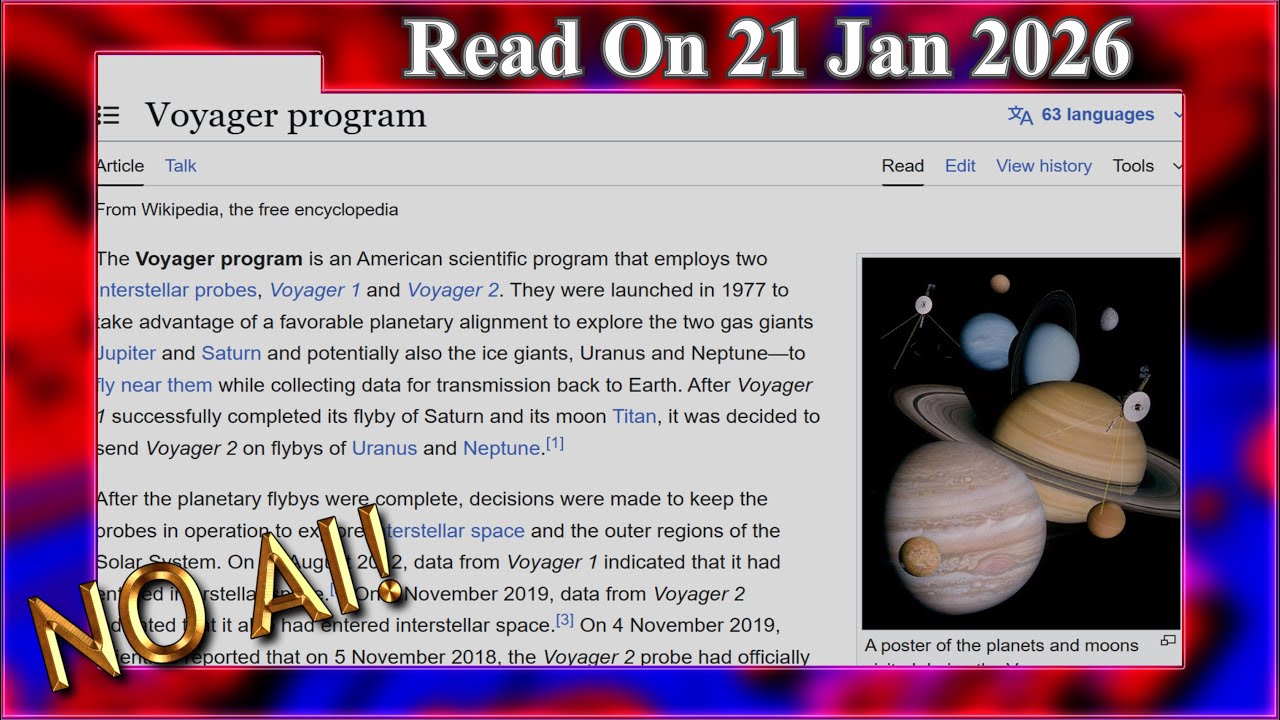 Voyager Program (No AI) - 21 January 2026