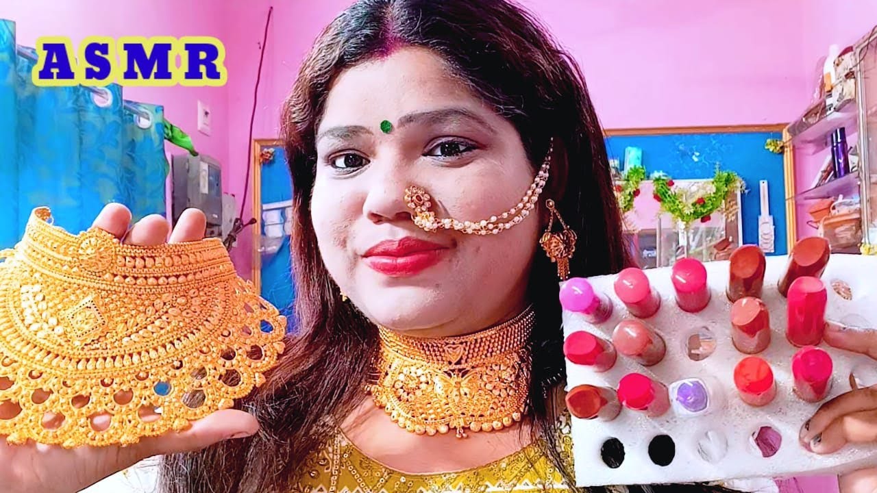 ASMR|| New Concept Indian Makeup for Sleeping (personal attention) 😍💄