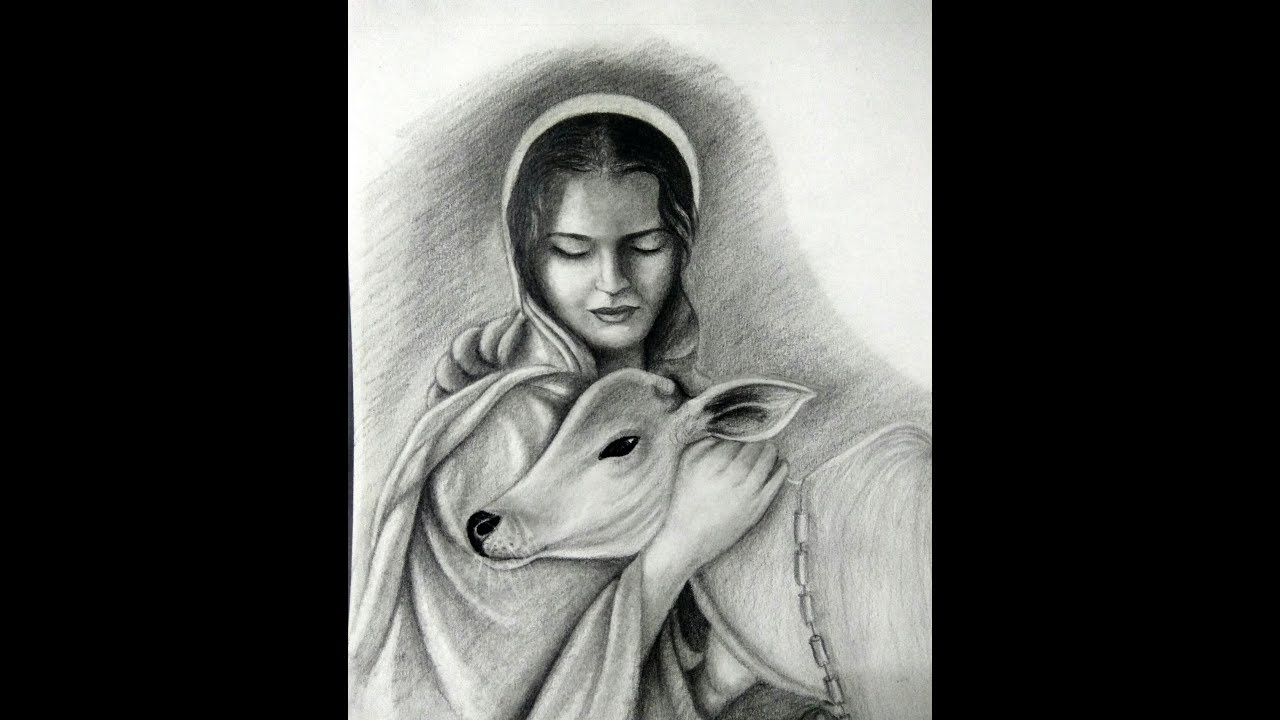 SAVE COWS । Eternal Love (Drawing Tutorial step by step)