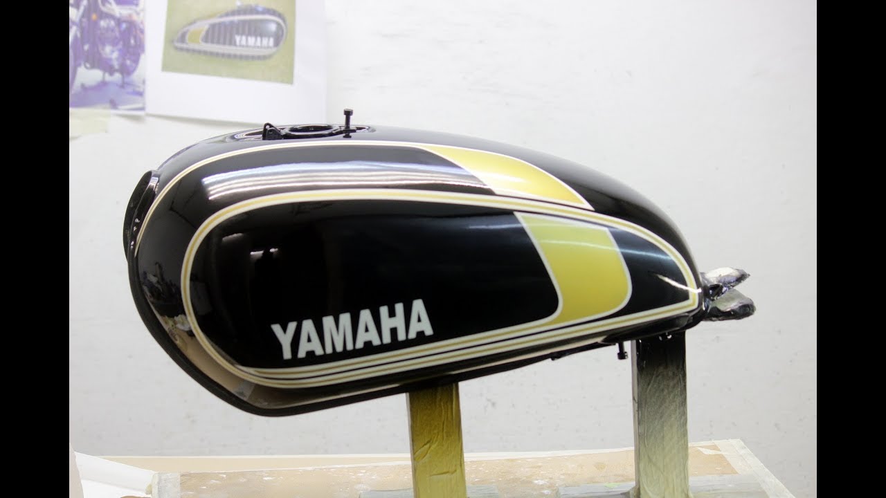 Motorcycle Fuel Tank Restoration.  Mit Dekor. Dokumentation.