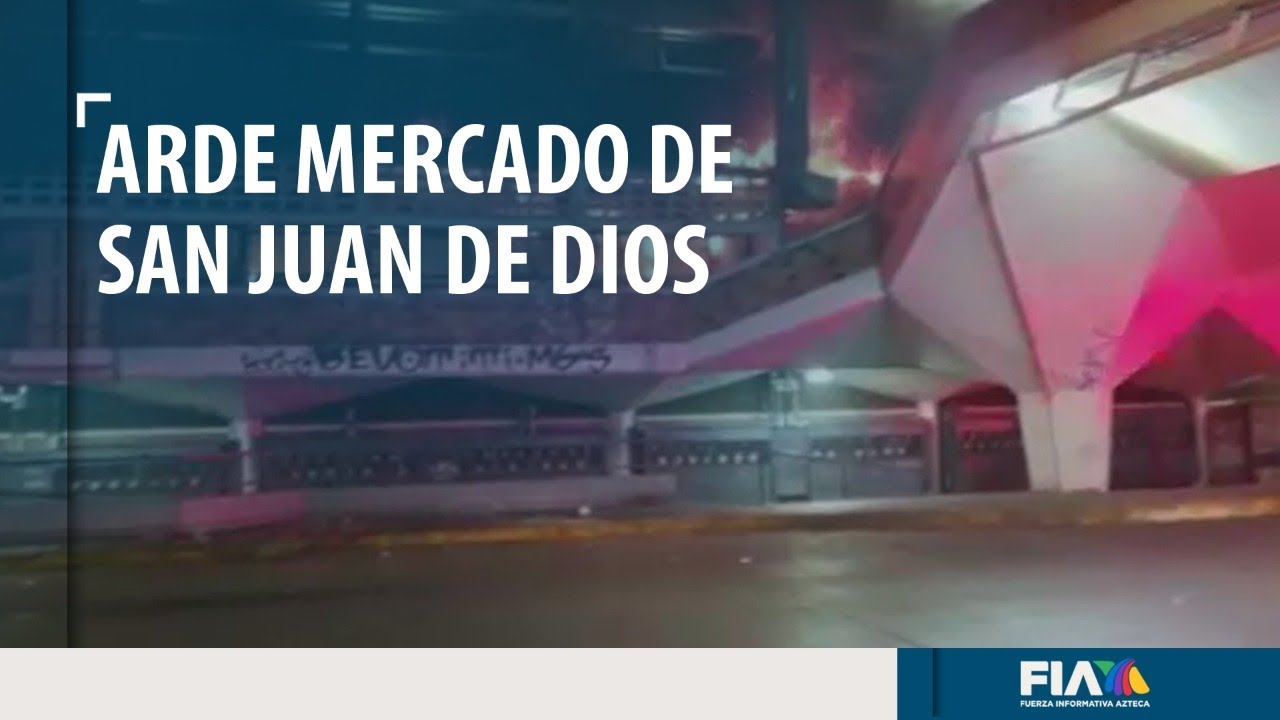 Se registra un incendio en el mercado San Juan de Dios en Guadalajara