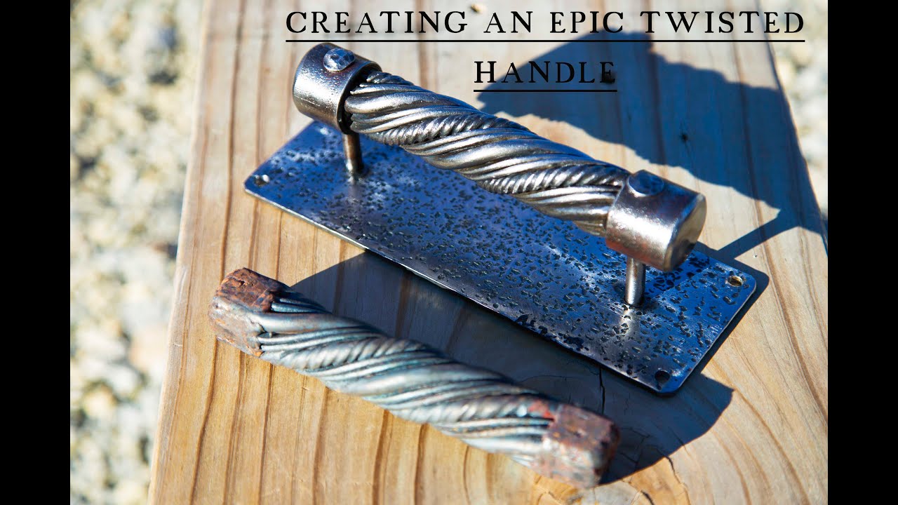 Forging an epic twisted handle shop sound's no music Blacksmith projects #blacksmith