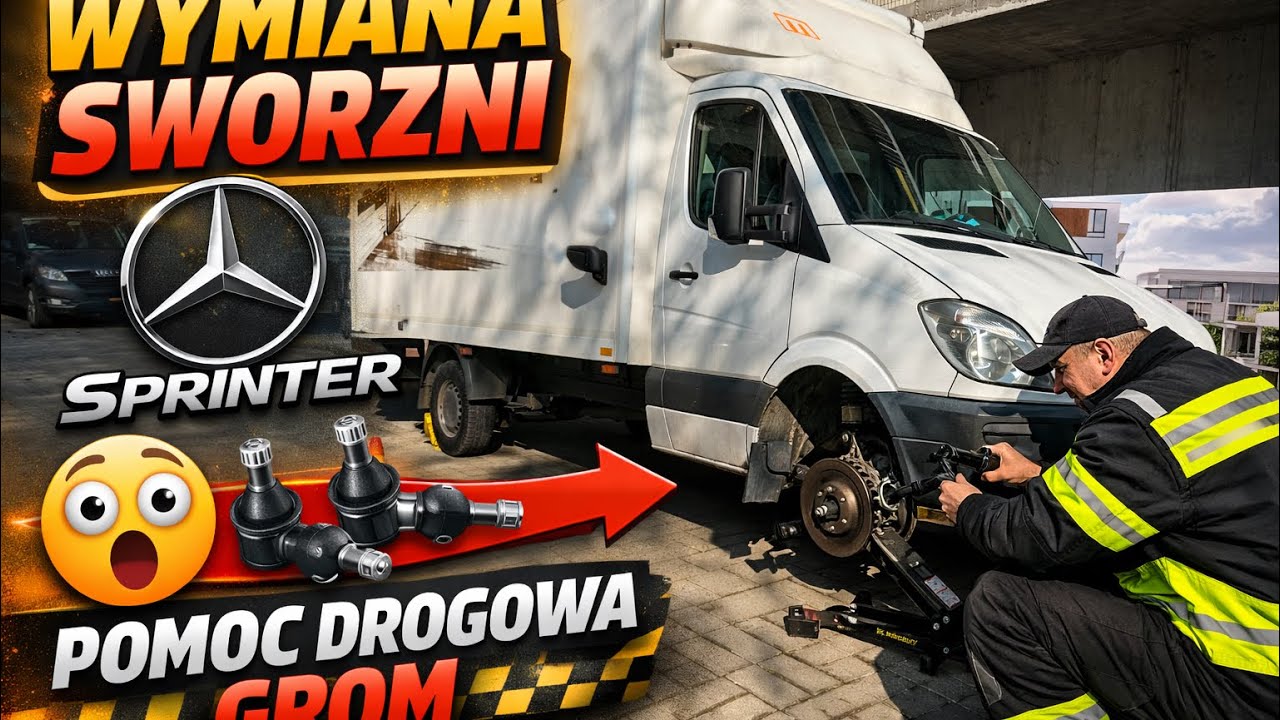 Tak naprawiamy Sprintera! Wymiana sworzni | Grom Auto Pomoc Drogowa 