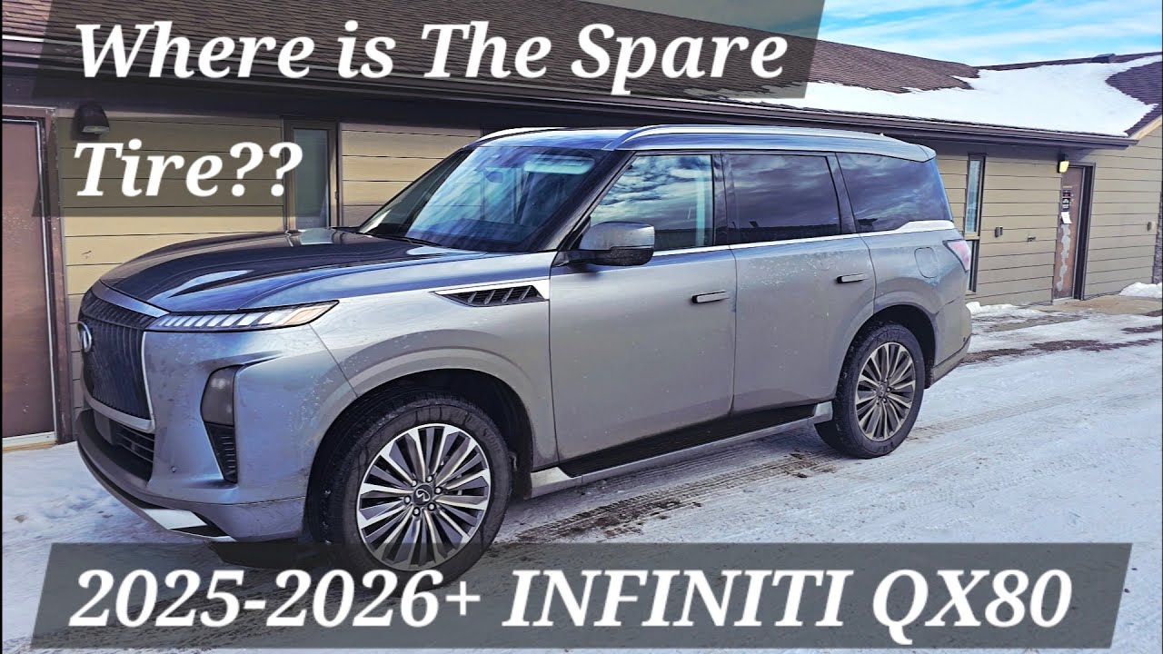 Where is the spare tire on Infiniti QX80 2025-2026+ 3rd Gen. INFINITI QX80 2026 SPARE TIRE REMOVAL