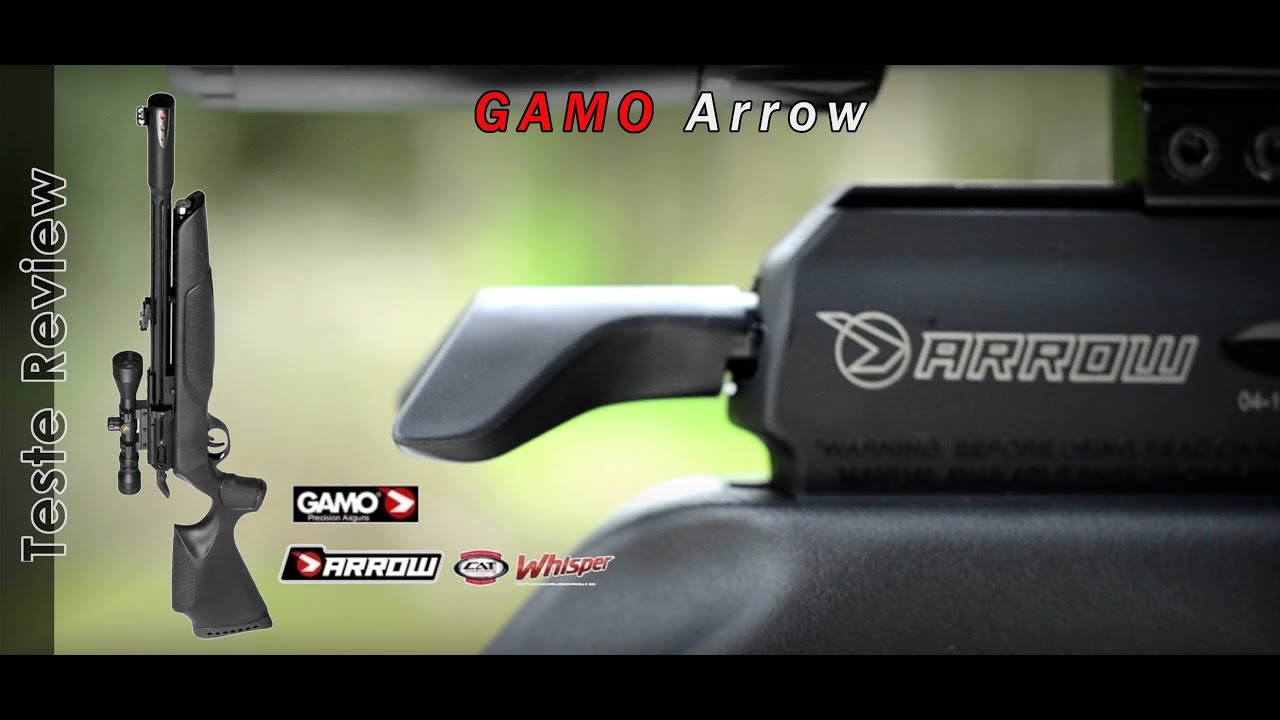 Teste Review Gamo Arrow 5.5mm - Detalhes, agrupamento à 50m e cronografagem.