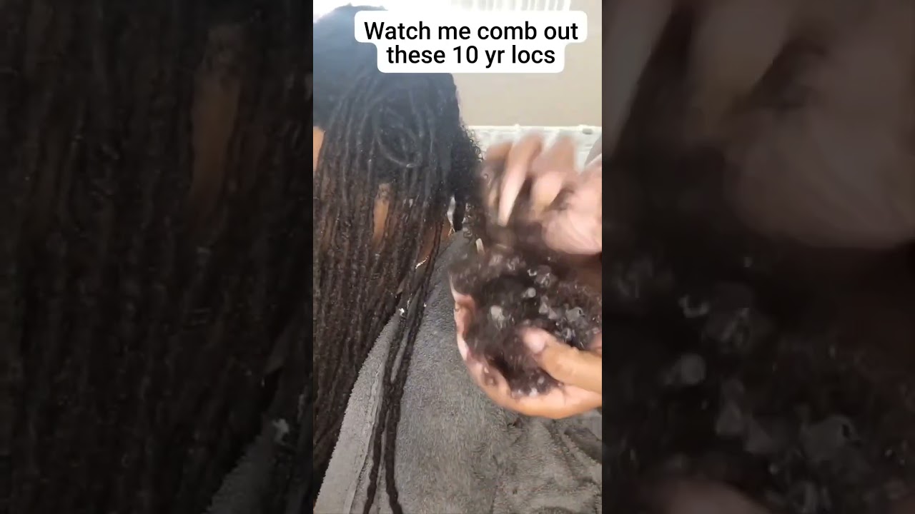 Loc comb out Pt.1 #locs #locstyles #dreads #naturalhair
