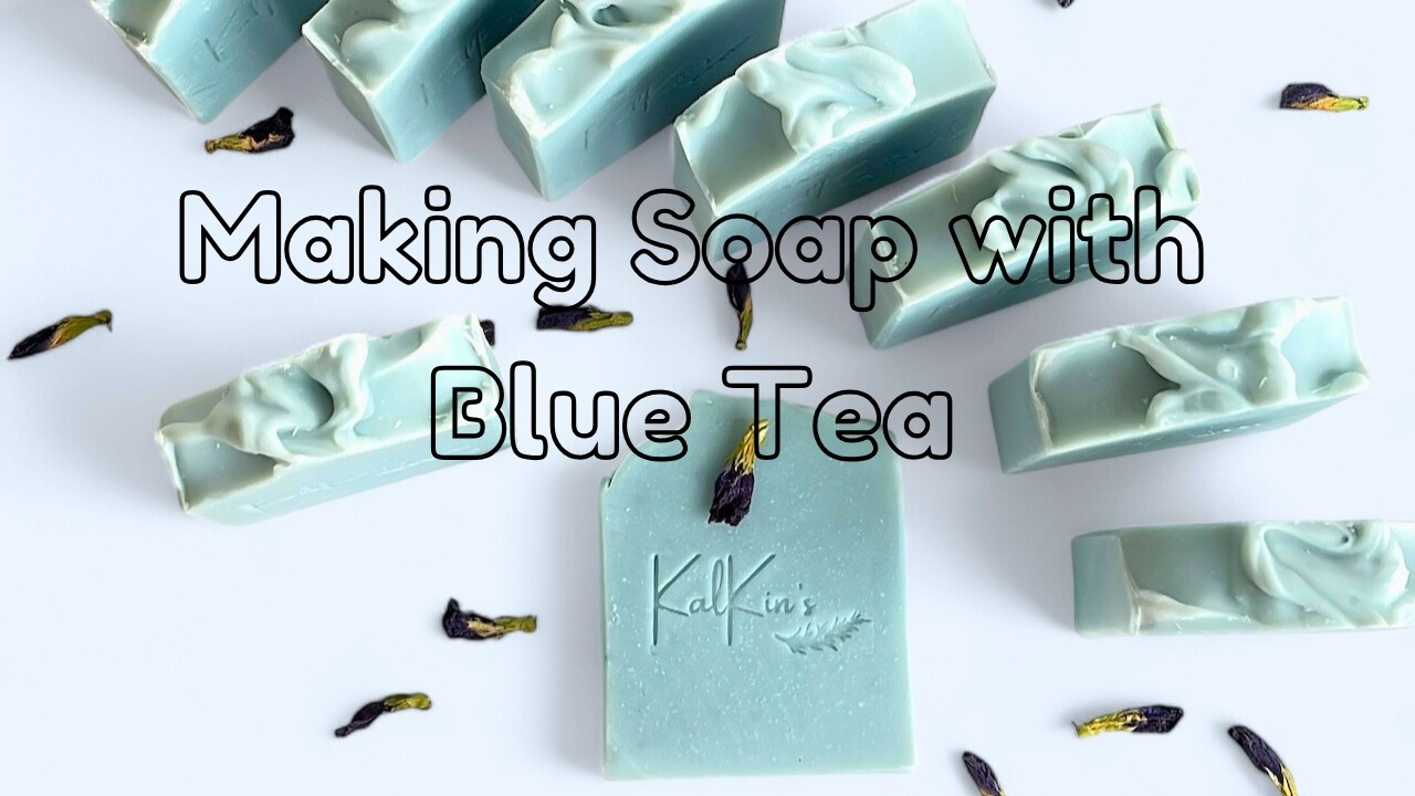 Making Cold Process soap with Blue Butterfly Pea Flowers